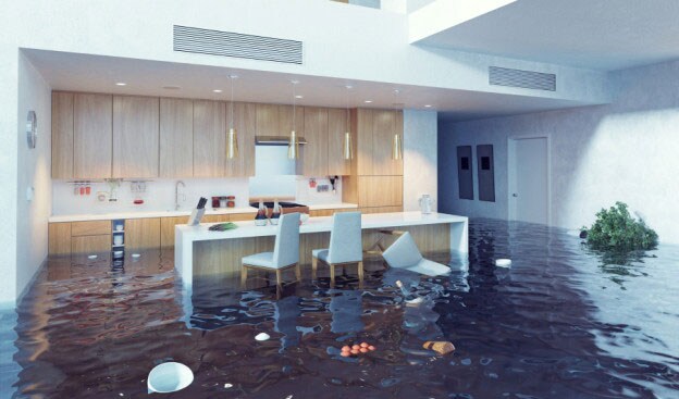 flooded home